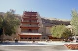 The Mogao Caves, or Mogao Grottoes (Chinese: Mògāo kū) (also known as the Caves of the Thousand Buddhas and Dunhuang Caves) form a system of 492 temples 25 km (15.5 miles) southeast of the center of Dunhuang, an oasis strategically located at a religious and cultural crossroads on the Silk Road, in Gansu province, China.<br/><br/>

The caves contain some of the finest examples of Buddhist art spanning a period of 1,000 years. The first caves were dug out 366 AD as places of Buddhist meditation and worship. The Mogao Caves are the best known of the Chinese Buddhist grottoes and, along with Longmen Grottoes and Yungang Grottoes, are one of the three famous ancient sculptural sites of China. The caves also have famous wall paintings.